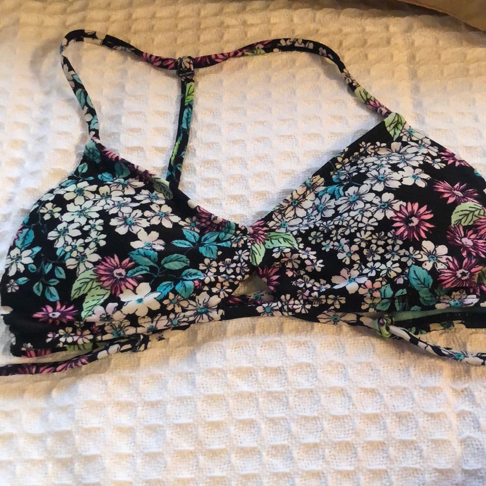 floral bathing suit top